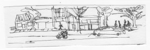 streetscape doodle